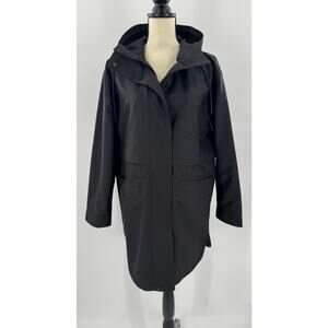 Everlane Renew Black Rain Coat Jacket Anorak Medium Trenchcoat NWOT